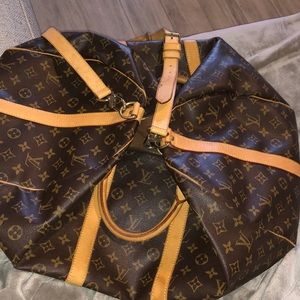 AUTH Louis Vuitton Keepall Bandouliere 55 Bag